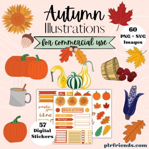 Autumn Color Illustrations Pack