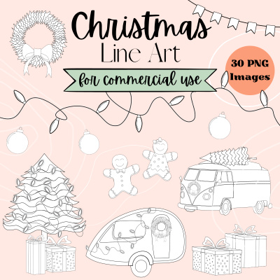 Christmas Line Art Pack