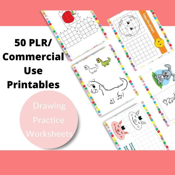Cest La Vie - PLR Drawing Practice Printable Worksheets