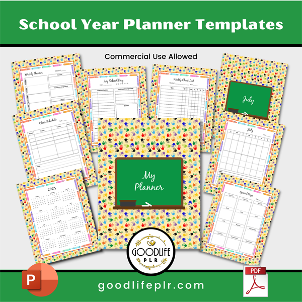 Good Life PLR - School Year Planner Template