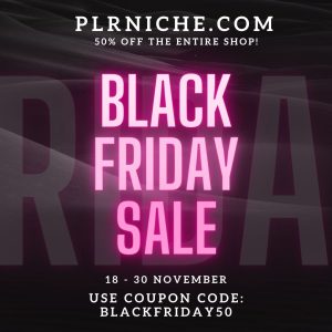 Black Friday Sale PLRniche.com